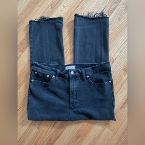 Madewell black wash cali Demi boot cut crop